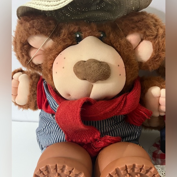 Furskins Brown Teddy Bear Pair BY Cabbage Patch Designer Vintage Bears - Picture 2 of 7